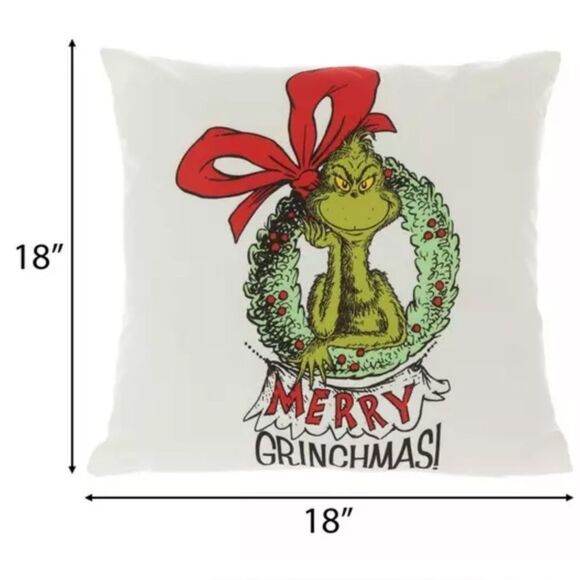 Merry Grinchmas Two-Sided Pillow - Picture 2 of 3